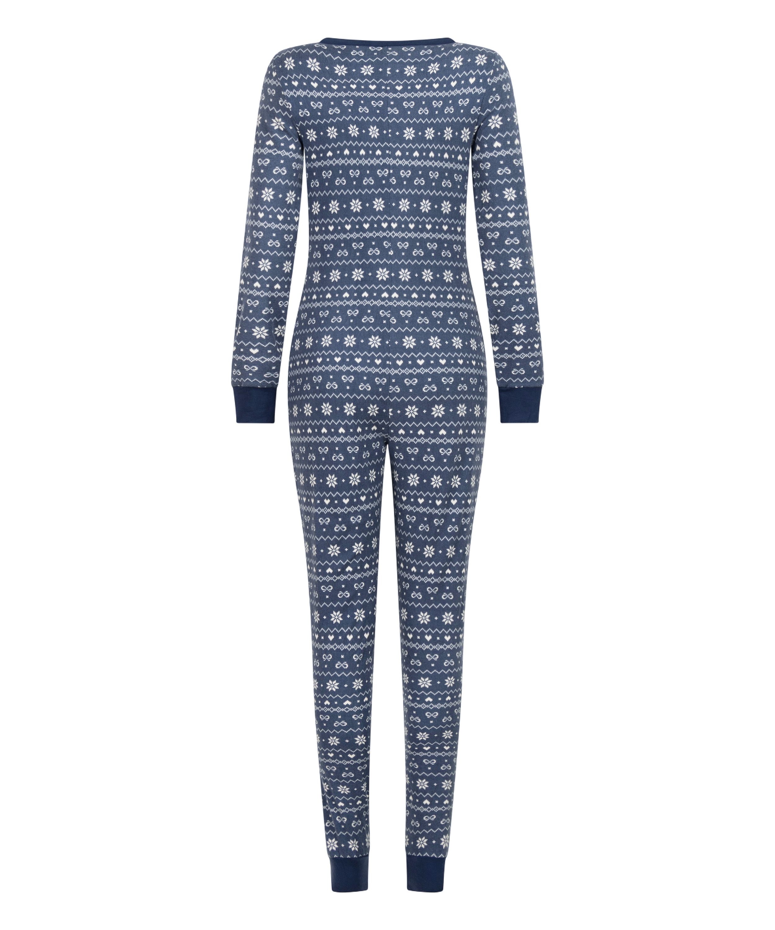Combinaison de pyjama en Jersey Fairisle, Bleu, main