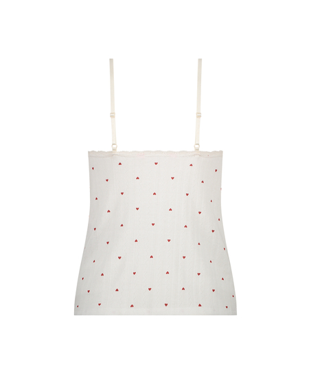 Top cami Lace, Wit