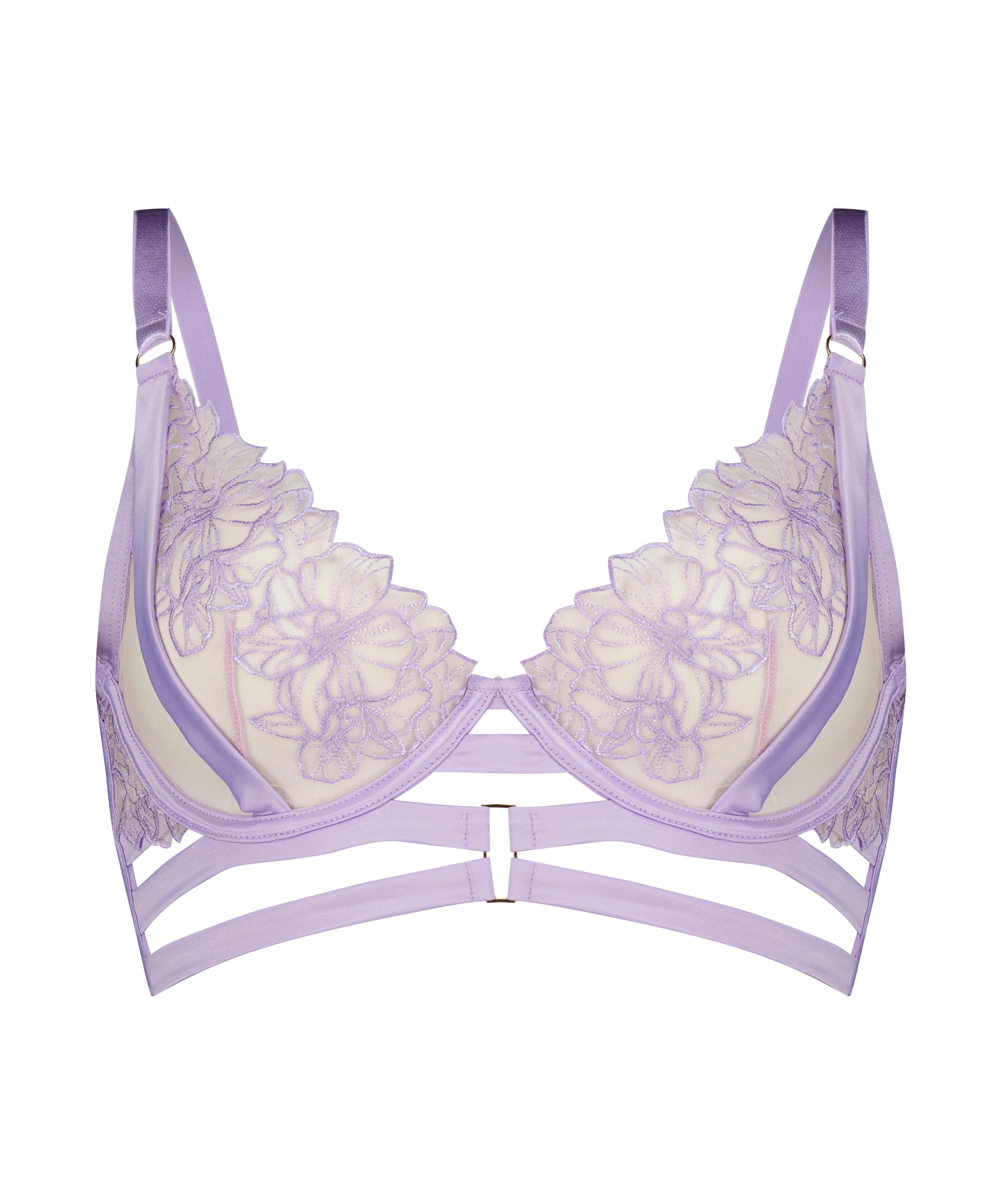 Soutien-gorge &agrave; armatures non-pr&eacute;form&eacute; longline Tara, Pourpre, main