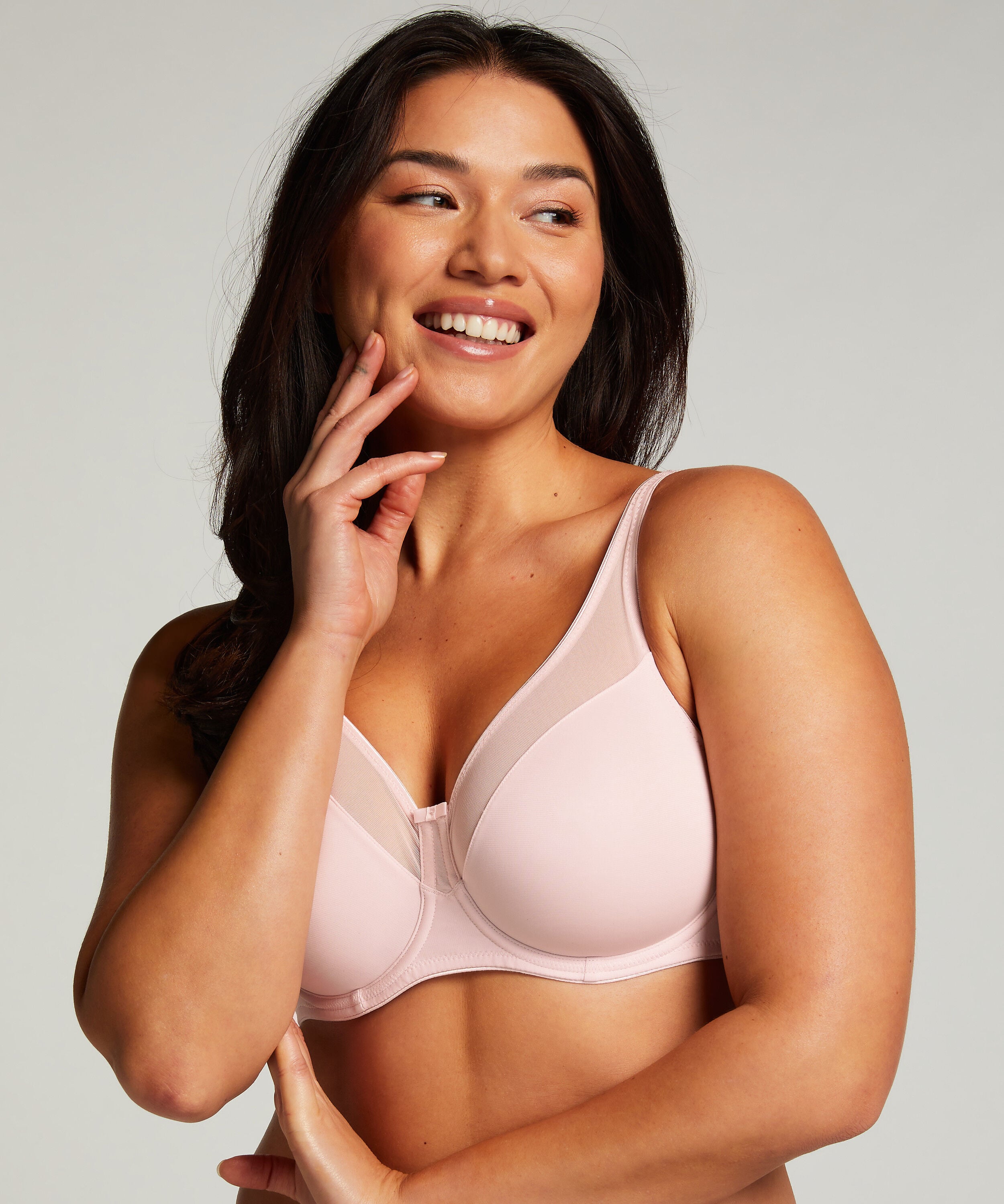 Soutien-gorge à armatures non-préformé minimiseur Nina, Rose