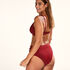 Slip de bikini taille haute Sunset Dream, Rouge