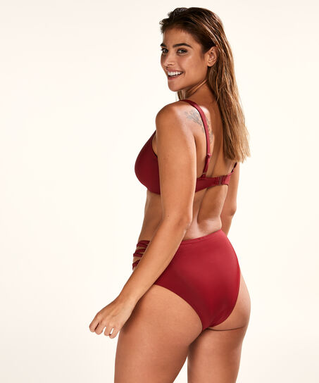 Slip de bikini taille haute Sunset Dream, Rouge