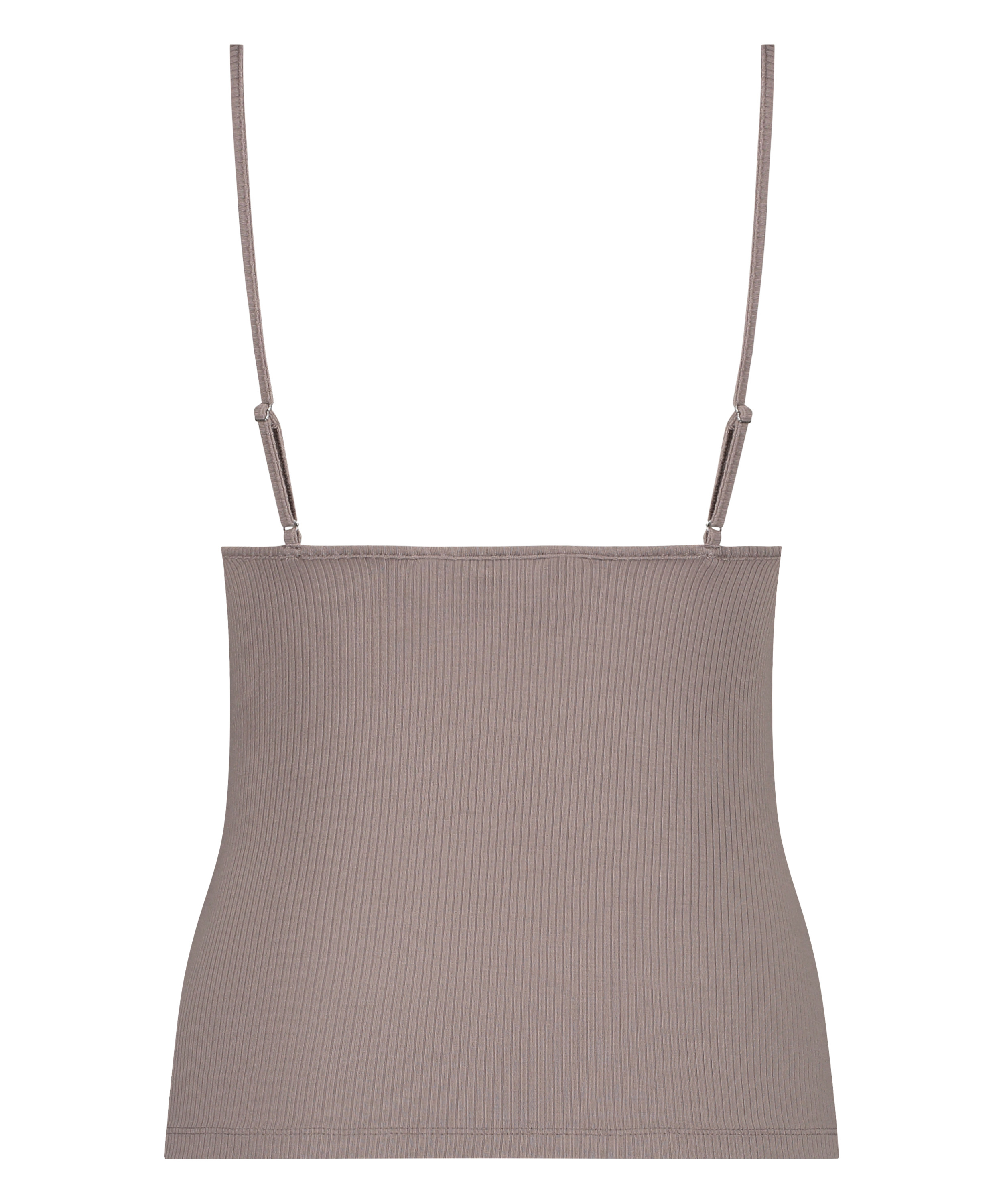 Top sans manches Rib, Brun, main