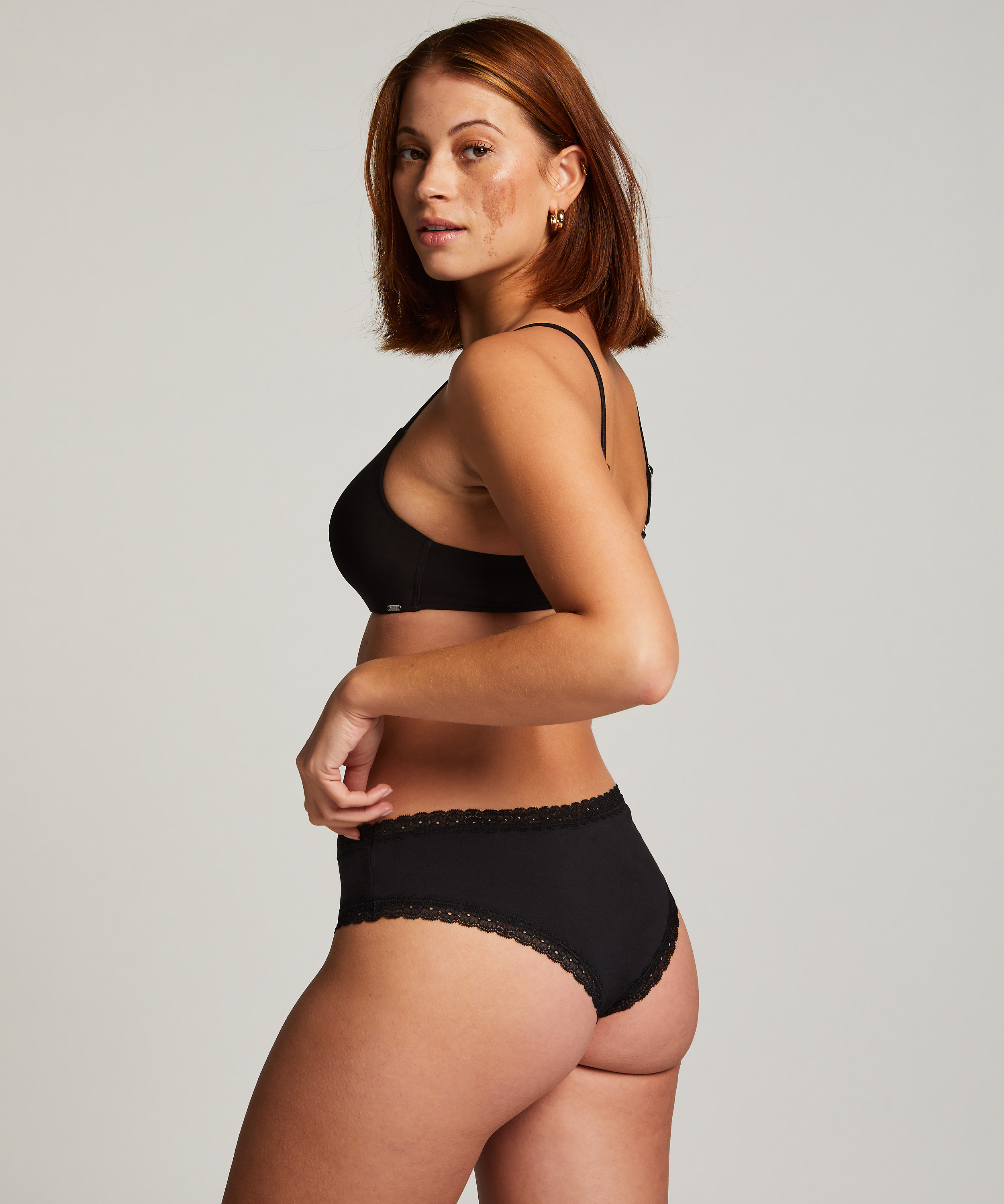 3-pack brazilian short Katoen Georgia, Zwart, main