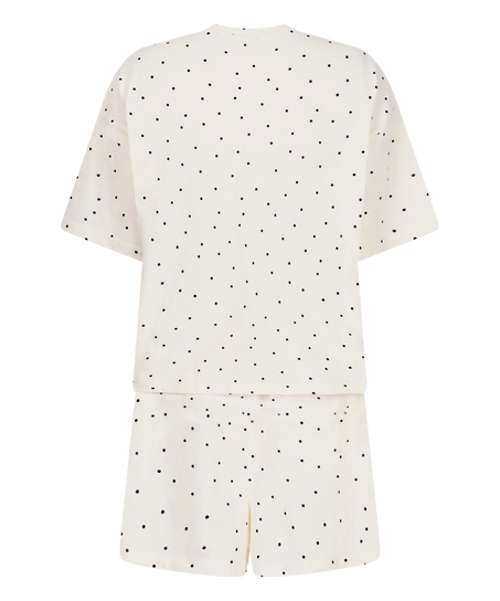 Pyjamaset Katoen Jersey Short, Wit