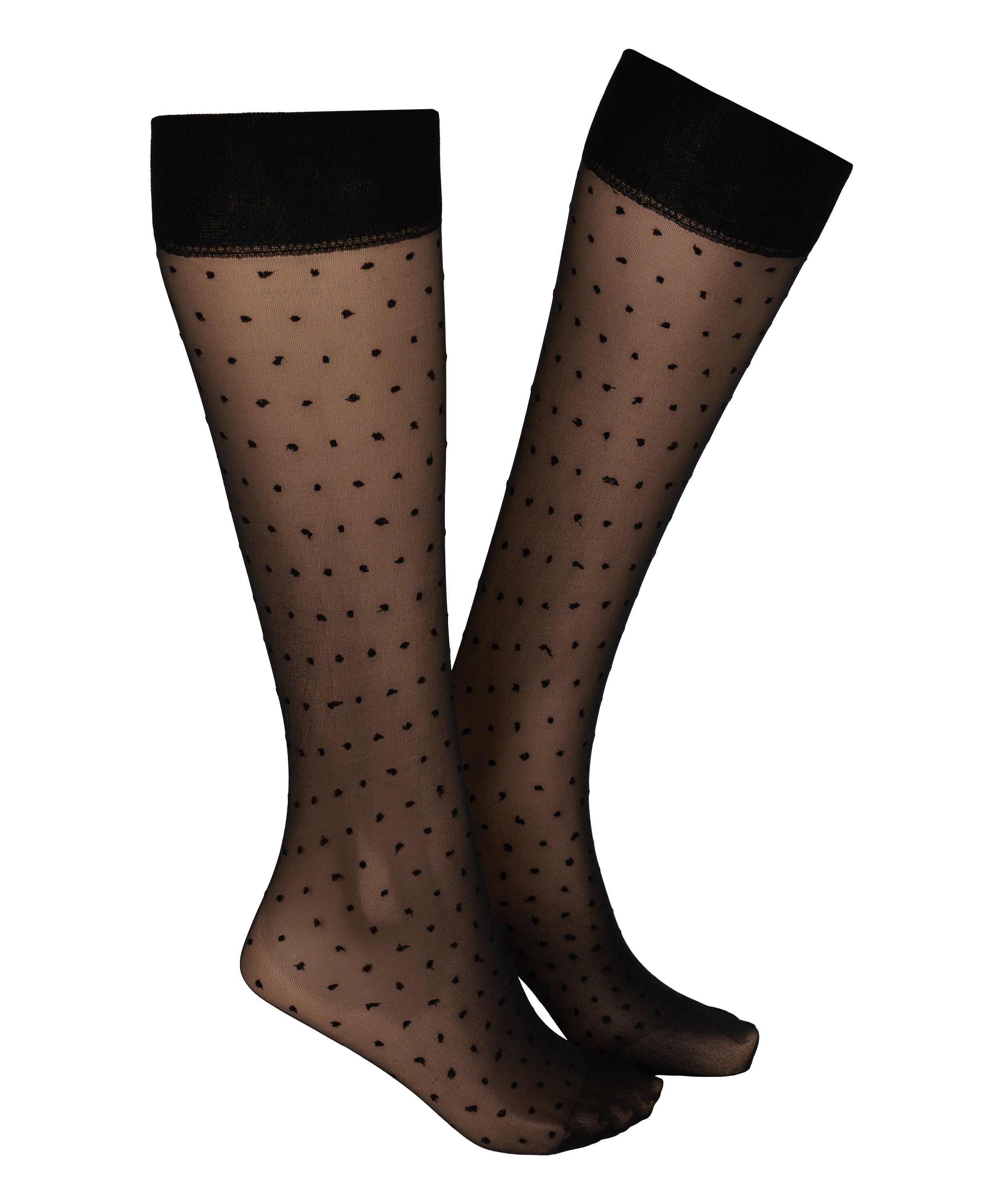 Sheer Sokken Dots, Zwart