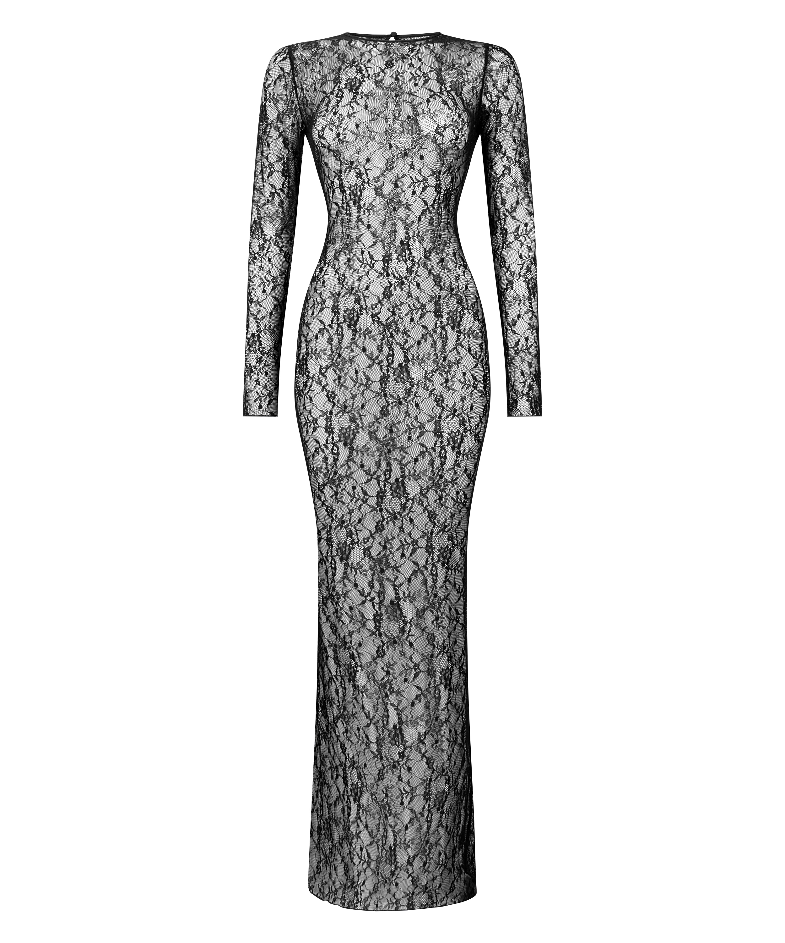 Slipdress Lace, Zwart, main