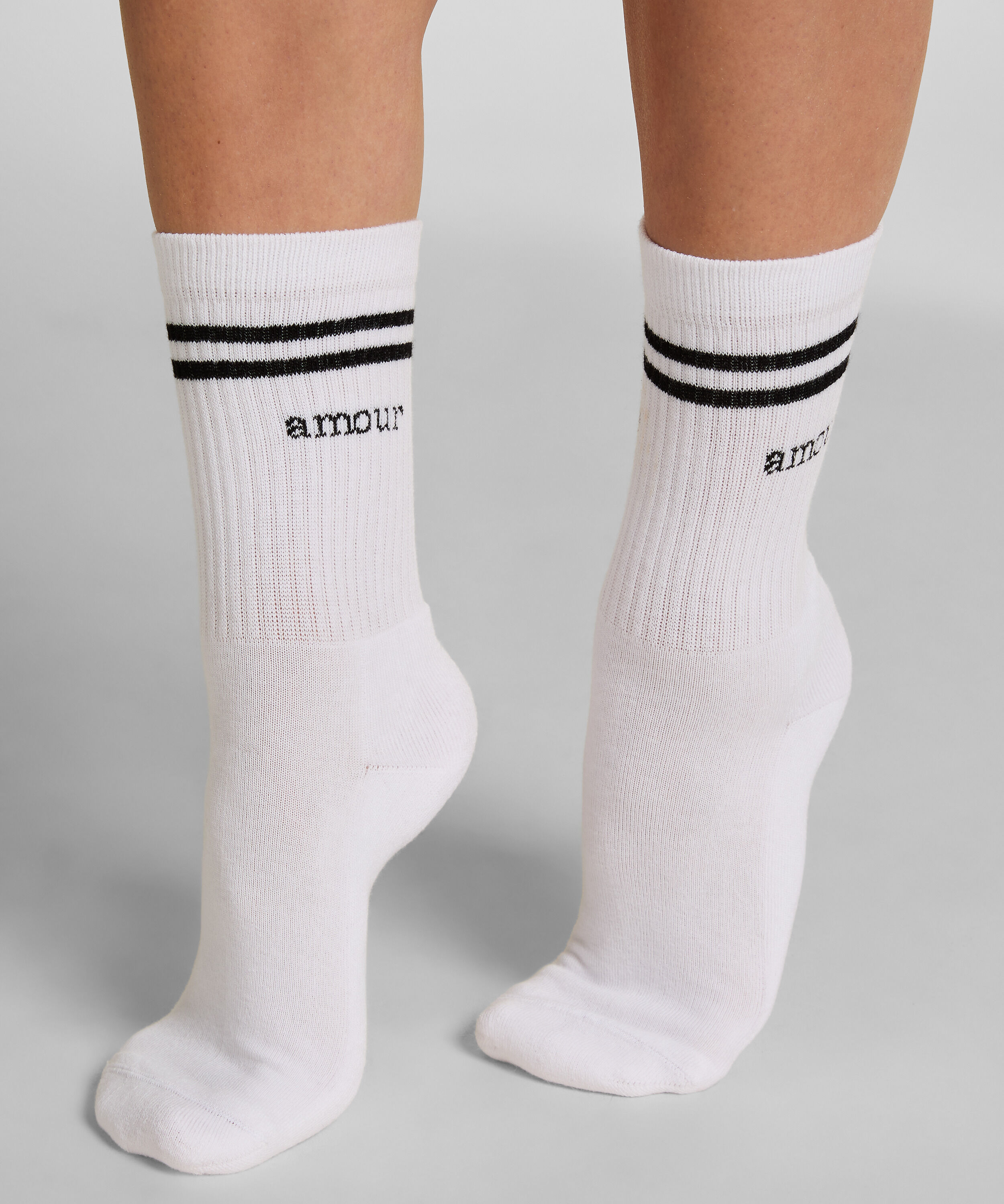 Chaussettes courtes en coton, Noir Chaussettes courtes en coton, Noir