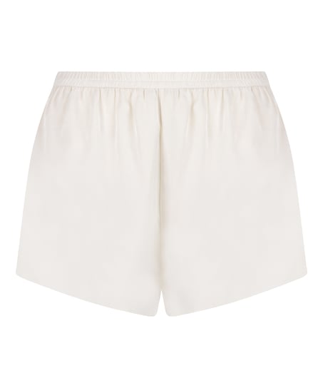 Minimal satijnen short, Wit
