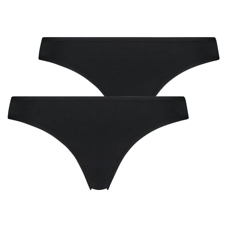 Lot de 2 string Kim Cotton, Noir