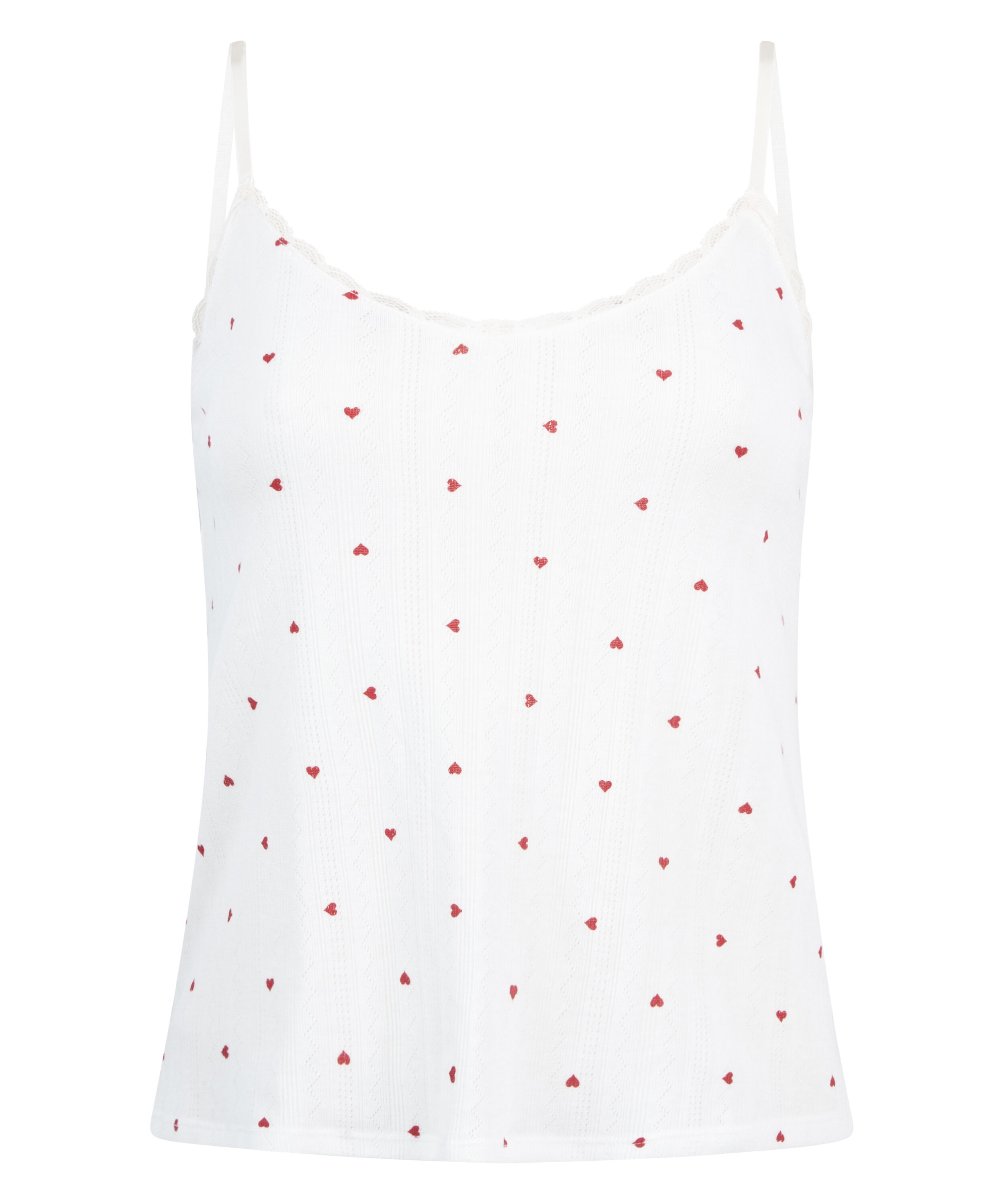 Top cami Lace, Blanc