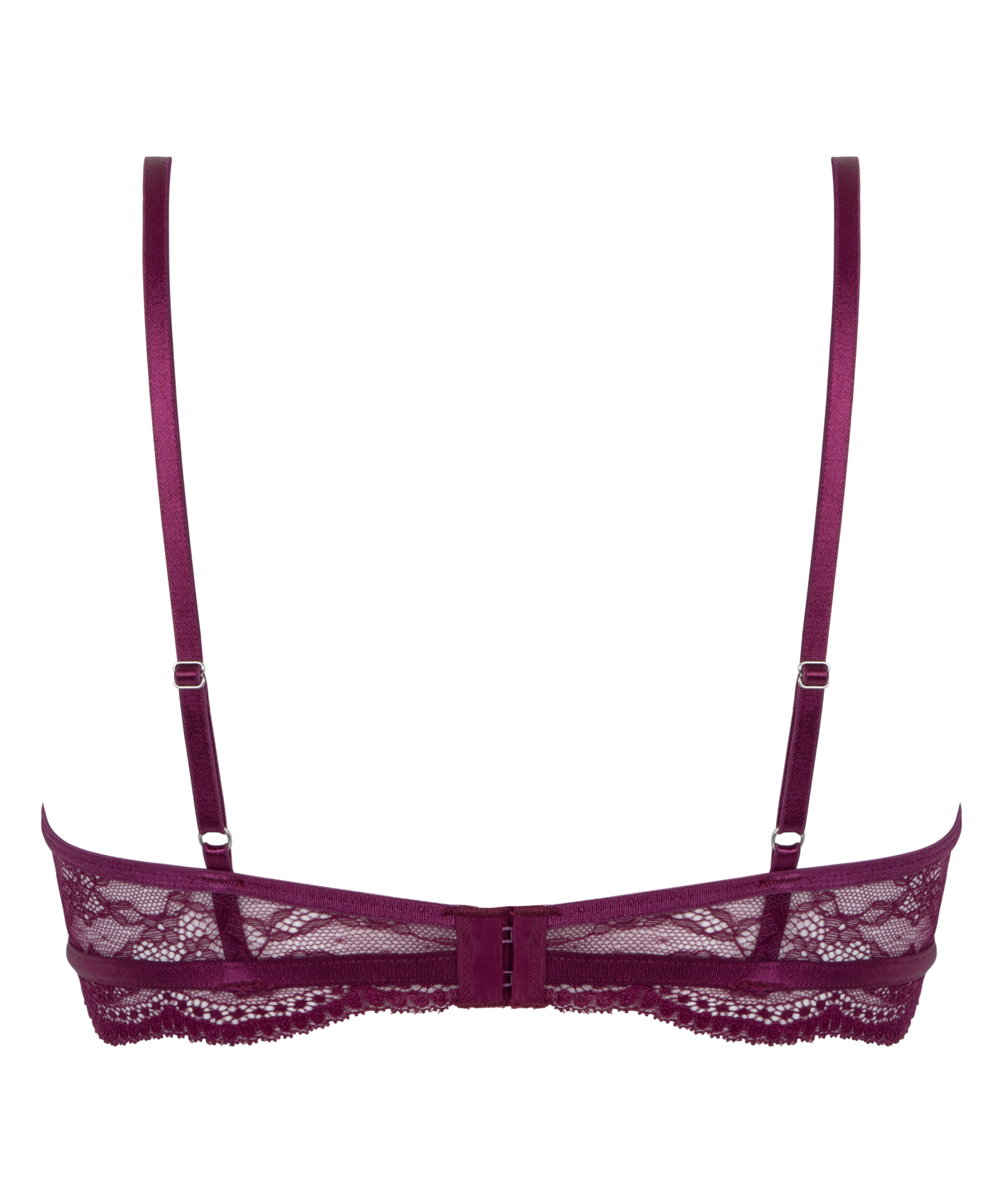 Soutien-gorge non-rembourr&eacute; &agrave; armatures Isabelle, Pourpre, main