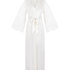 Lange satijnen kimono Valerie, Wit