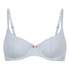 Soutien-gorge &agrave; armatures non-rembourr&eacute; Pointelle, Bleu
