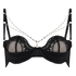 Soutien-gorge rembourré demi-bonnet à armatures préformé Belladonna, Noir