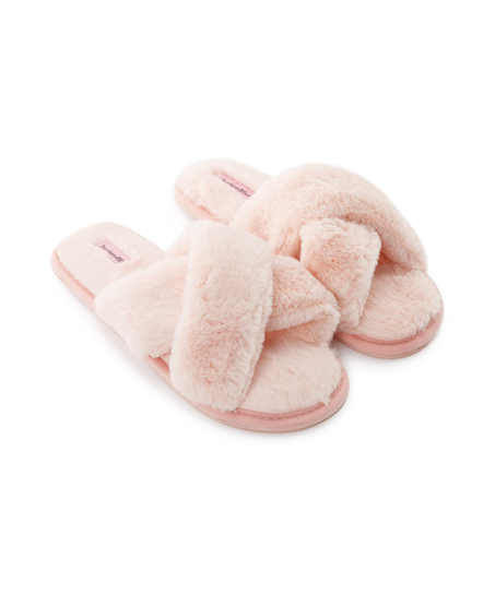 Cross Straps Indoor Sandal, Rose