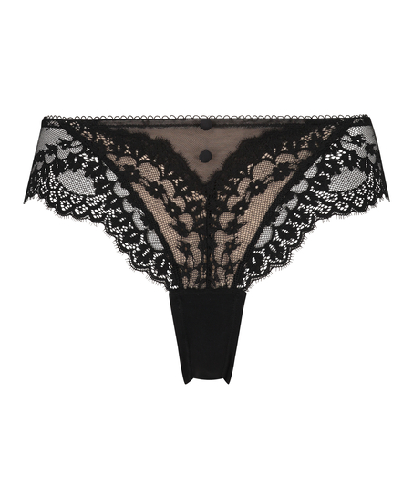 Slip br&eacute;silien Daisy, Noir
