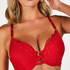 Voorgevormde push-up beugel bh Oceana, Rood