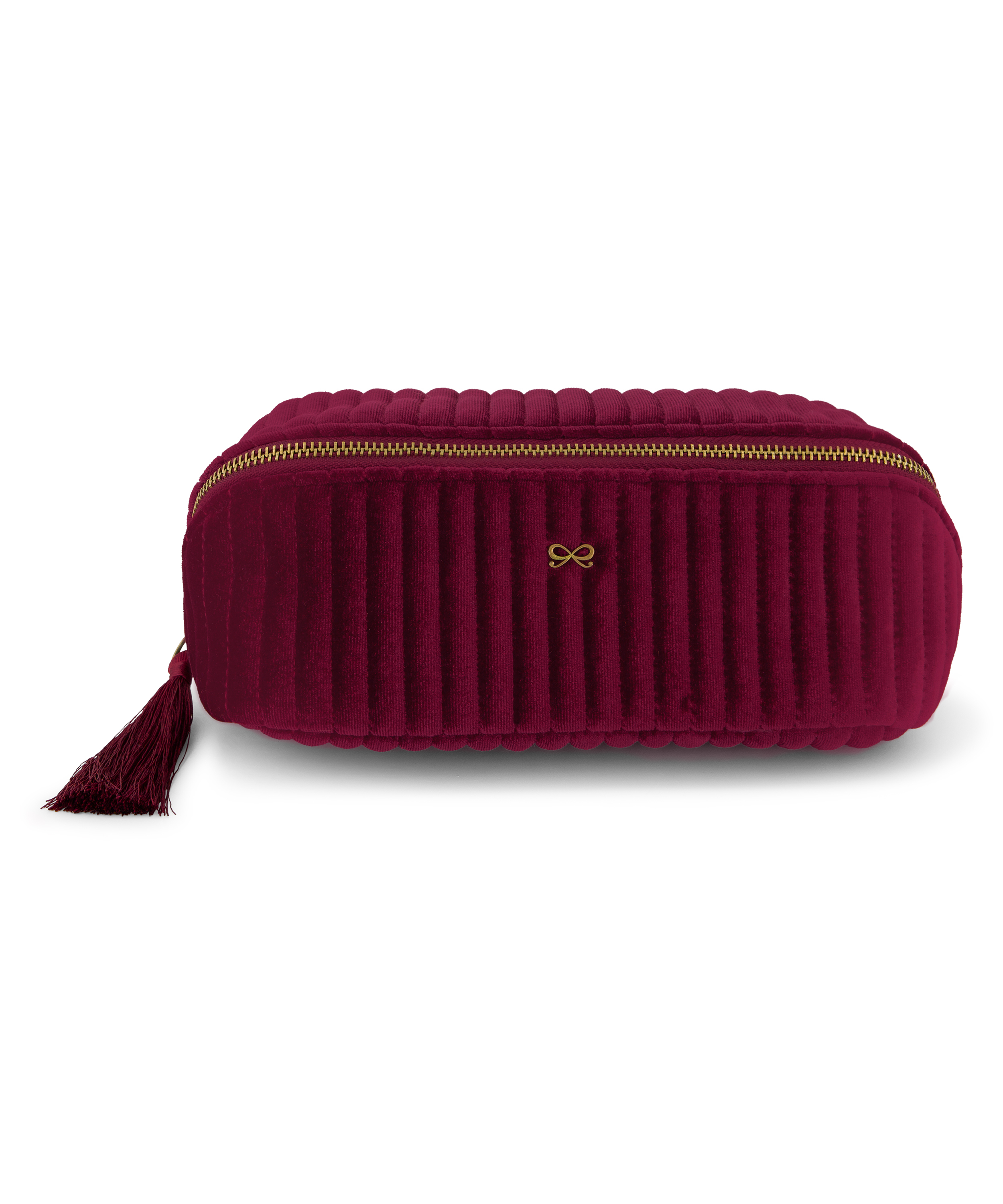 Petite trousse de maquillage Velours, Rouge, main