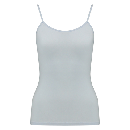 Seamless spaghetti top, Blauw
