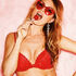 Voorgevormde push-up beugel bh Maya, Rood