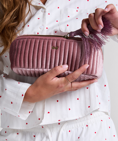 Make-up tasje Velour, Roze