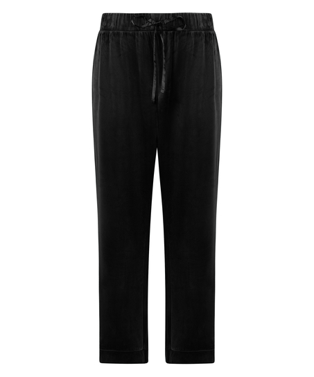 Pantalon de pyjama Velours, Noir