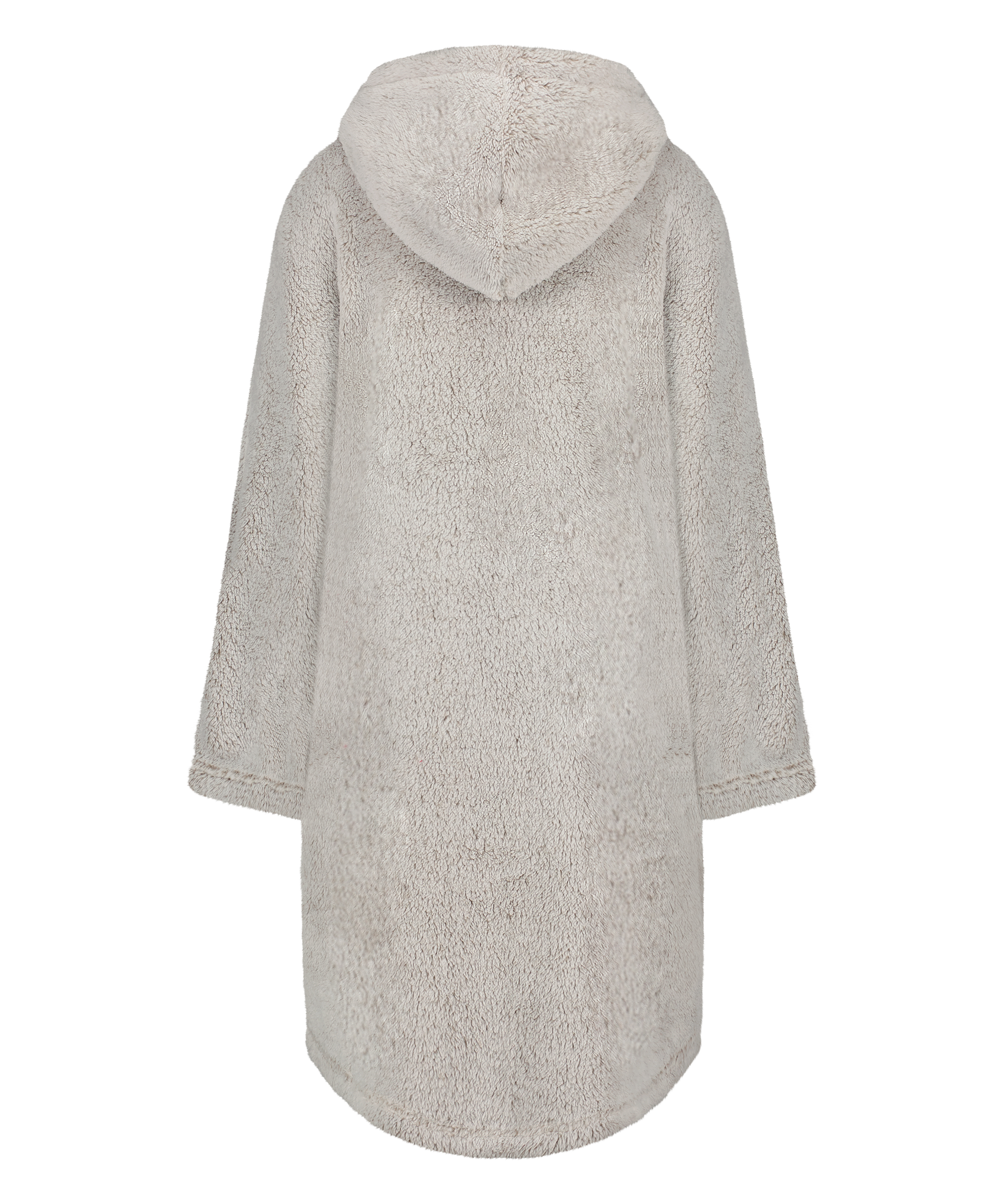 Hoodie en flanelle et polaire, Gris, main