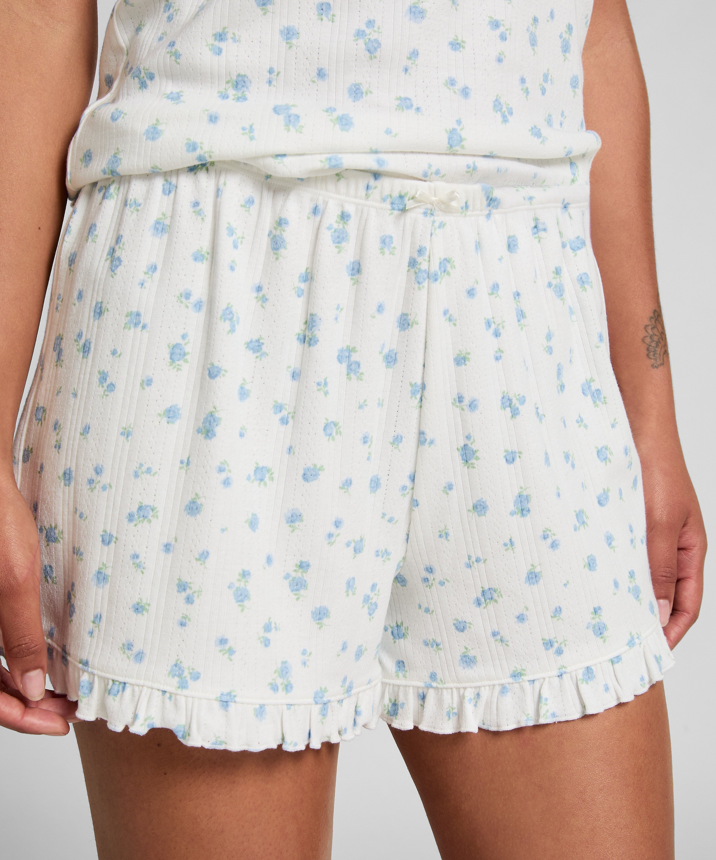 Pointelle short, Wit, main