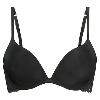 Soutien-gorge &agrave; armatures pr&eacute;form&eacute; push-up Angie, Noir