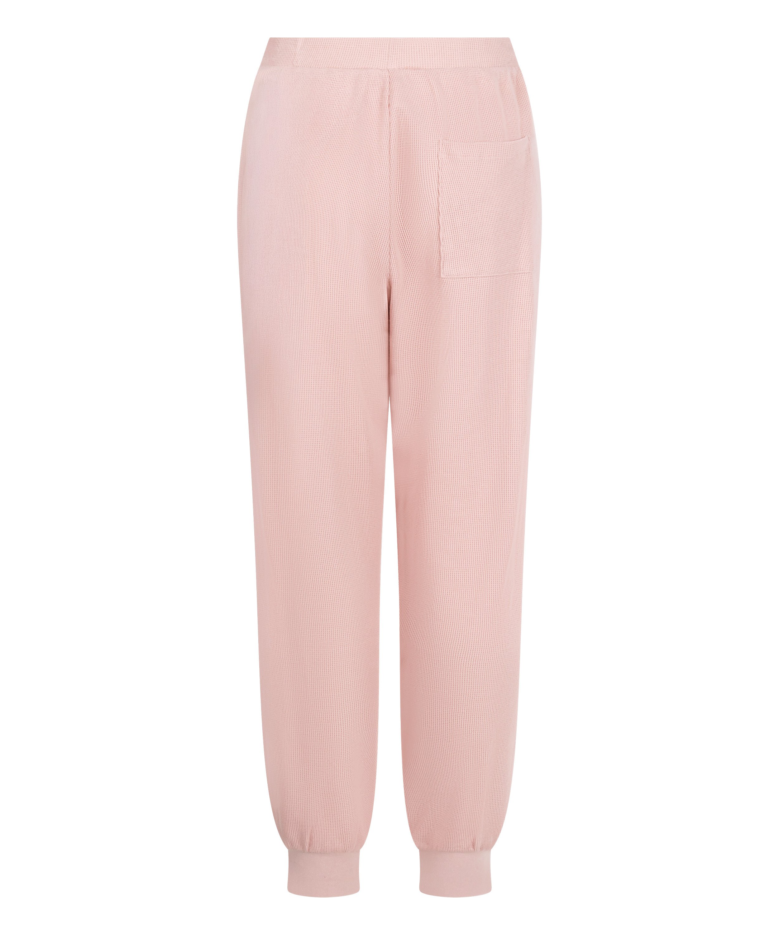 Joggingbroek van wafelstof, Roze, main