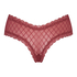 Slip br&eacute;silien V-shape mesh, Rouge
