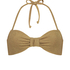 Haut de bikini bandeau Goldie Shimmer, Jaune