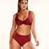 Slip de bikini taille haute Sunset Dream, Rouge