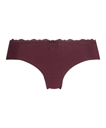 Slip brésilien coton, Rouge