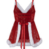 Beugel slipdress Sexy Santa, Rood