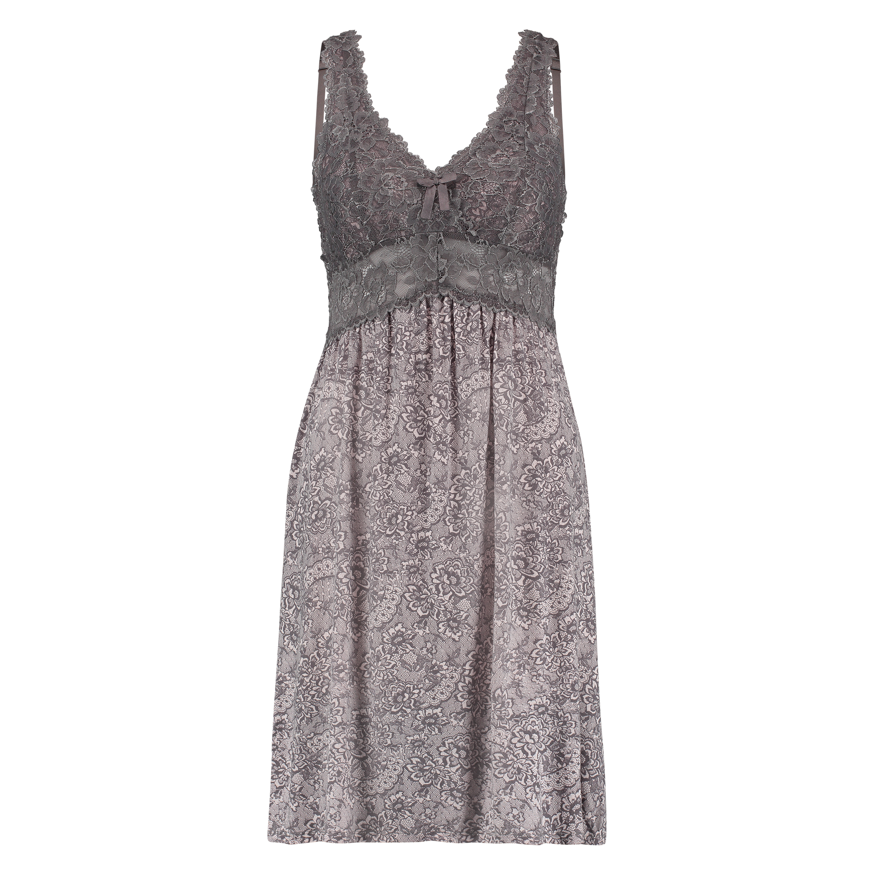 Slipdress Modal lace, Roze, main