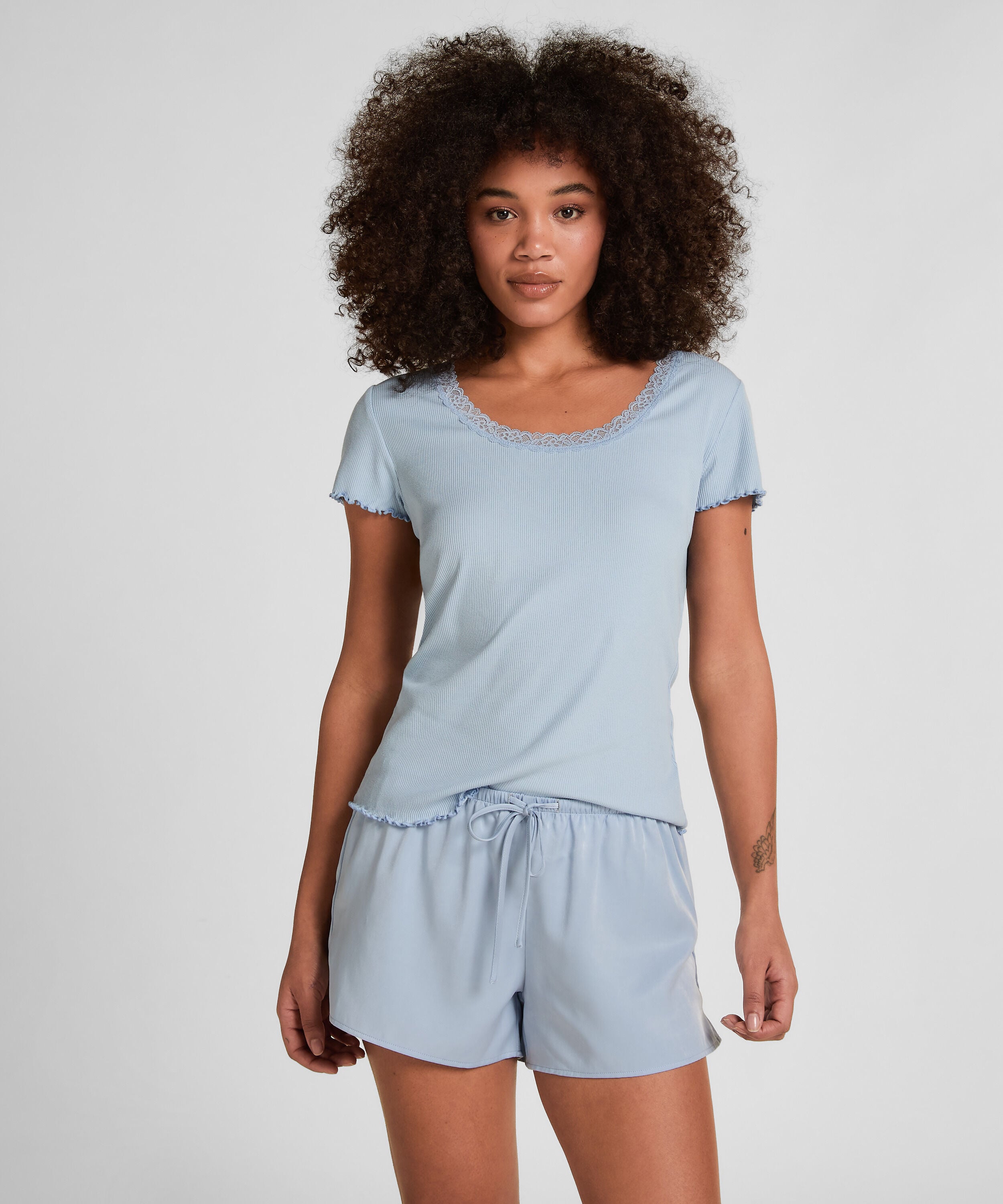Haut de Pyjama Jersey Côtelé