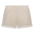 Short en velours à dentelle, Beige