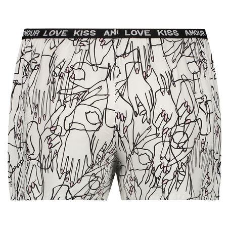 Short de pyjama woven, Blanc