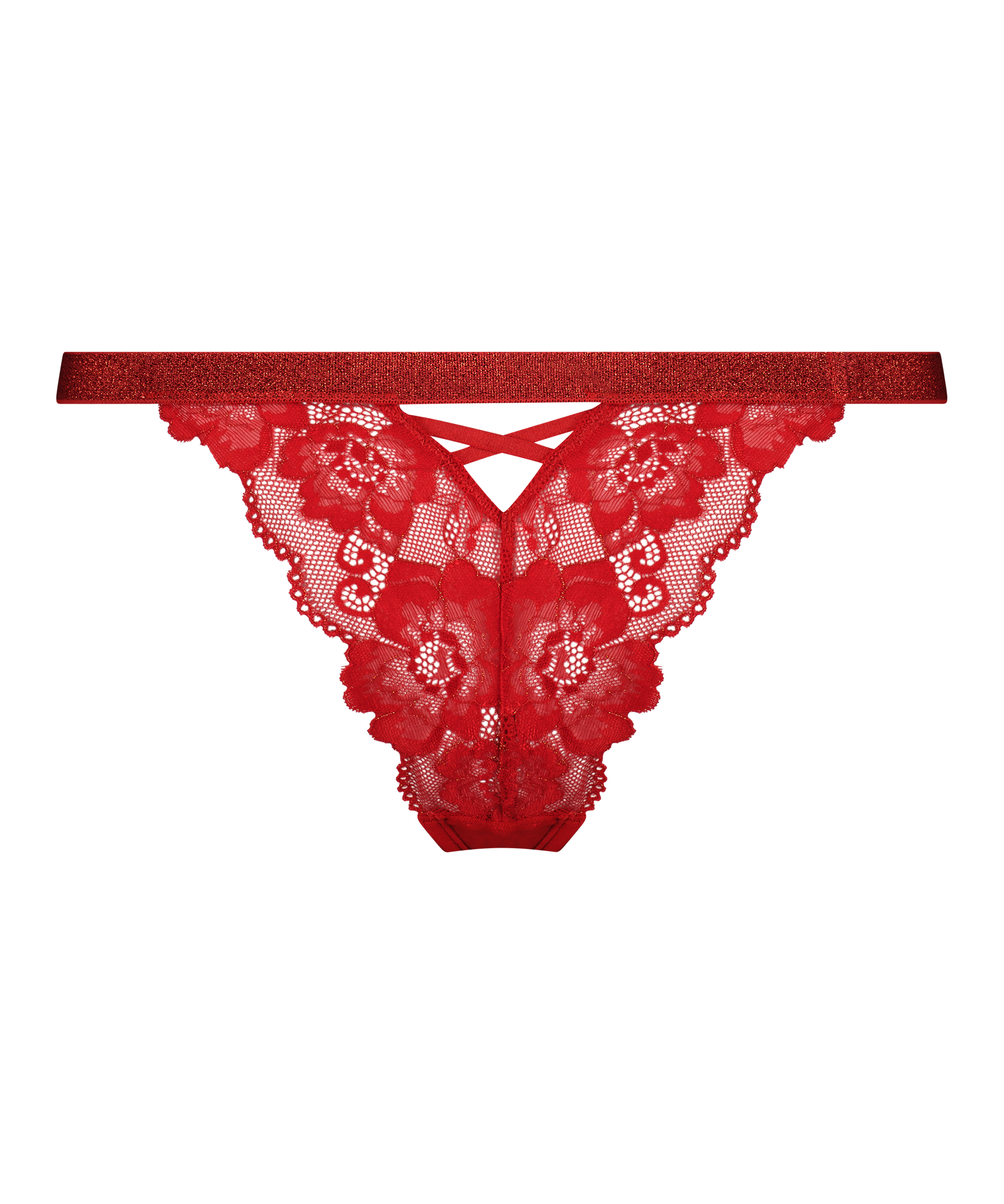 Slip br&eacute;silien Phia, Rouge, main