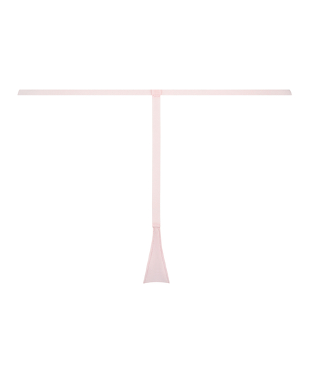 String Invisible Maille &agrave; rayures, Rose