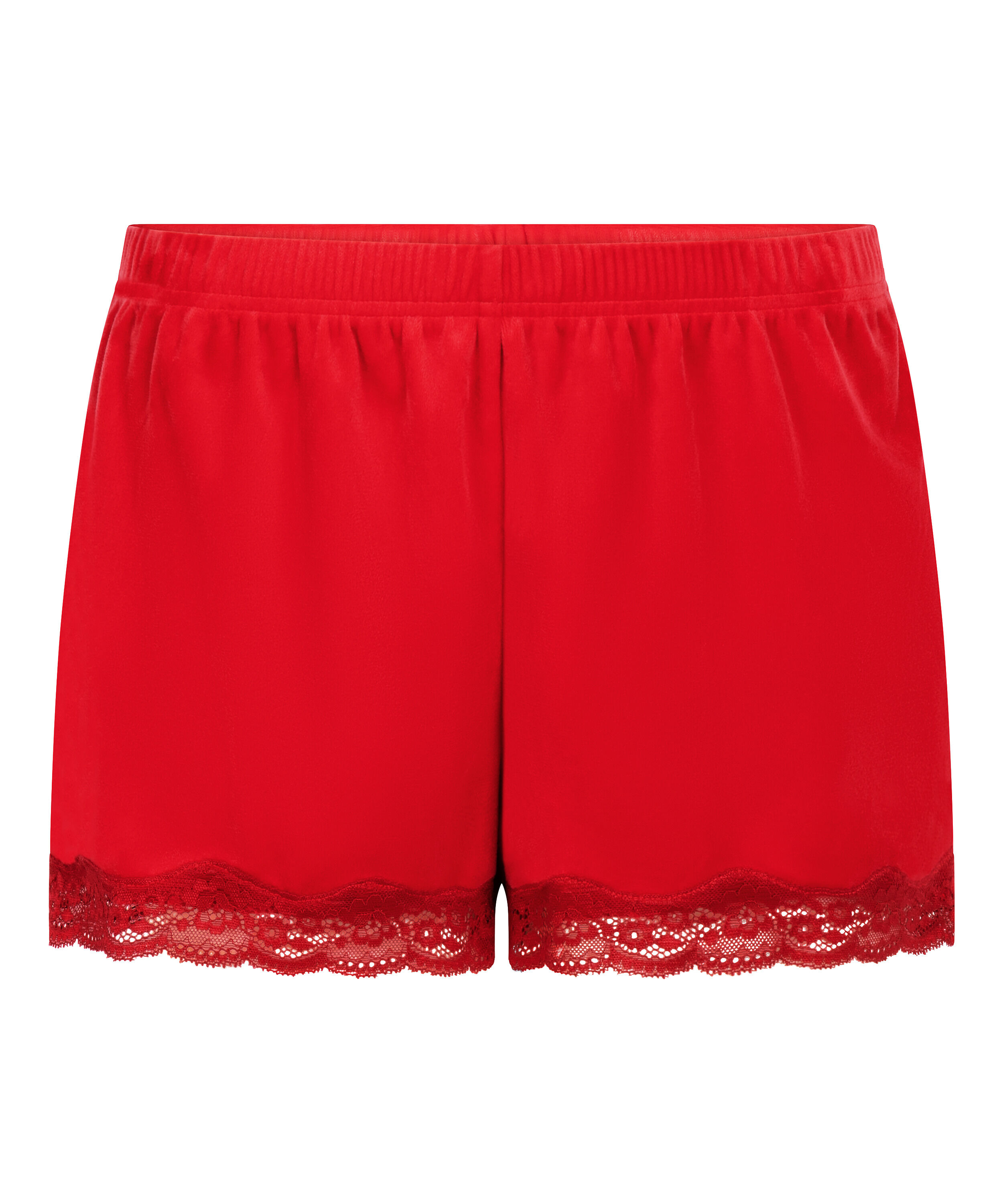 Short Velours Kant, Rood