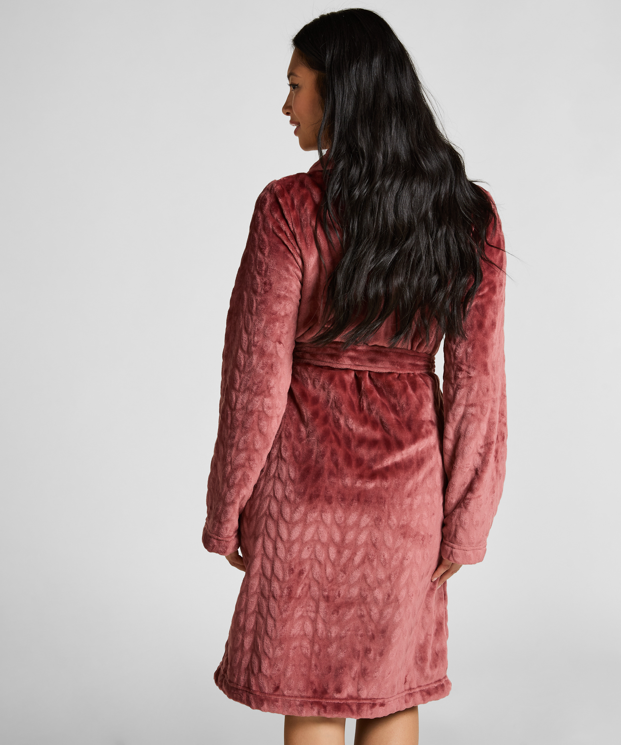 Badjas Fleece, Paars, main