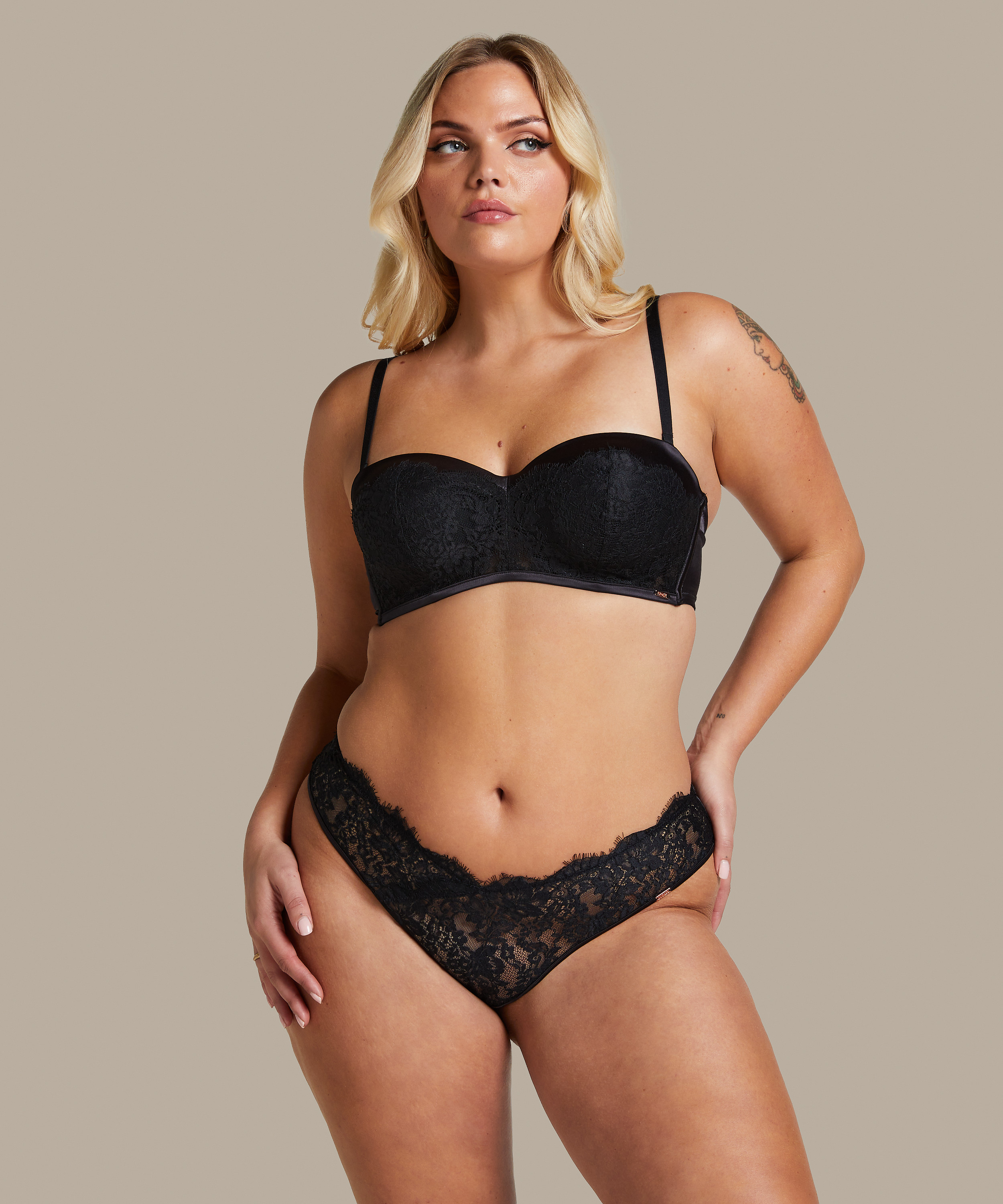 Voorgevormde strapless beugel bh Chalice, Zwart, main