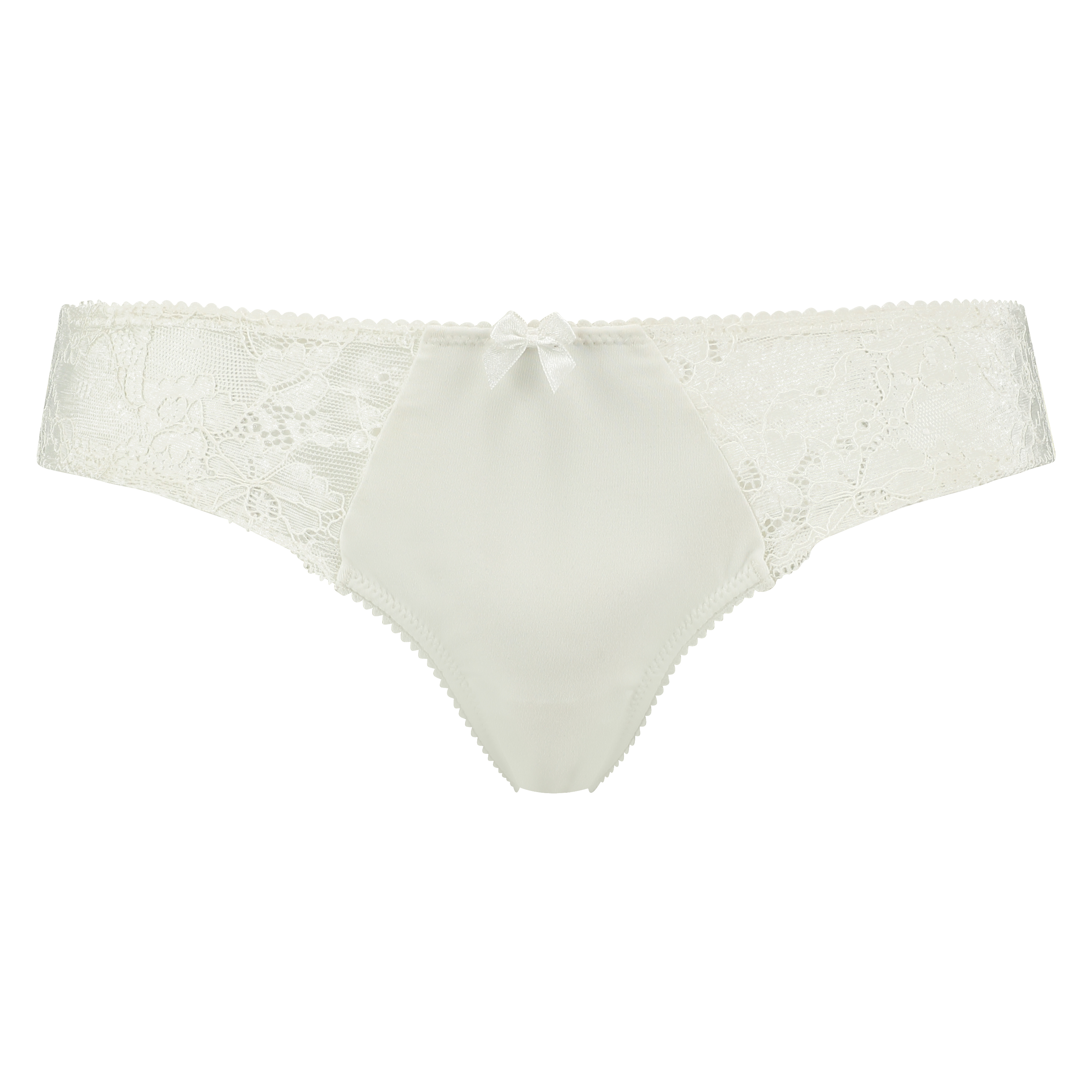 Slip br&eacute;silien Bambi bow, Blanc, main
