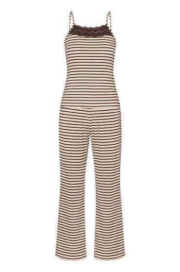 Hunkemöller Pyjama Set met Kant Bruin, foto 3