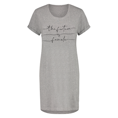 Nachthemd Ronde hals, Grijs