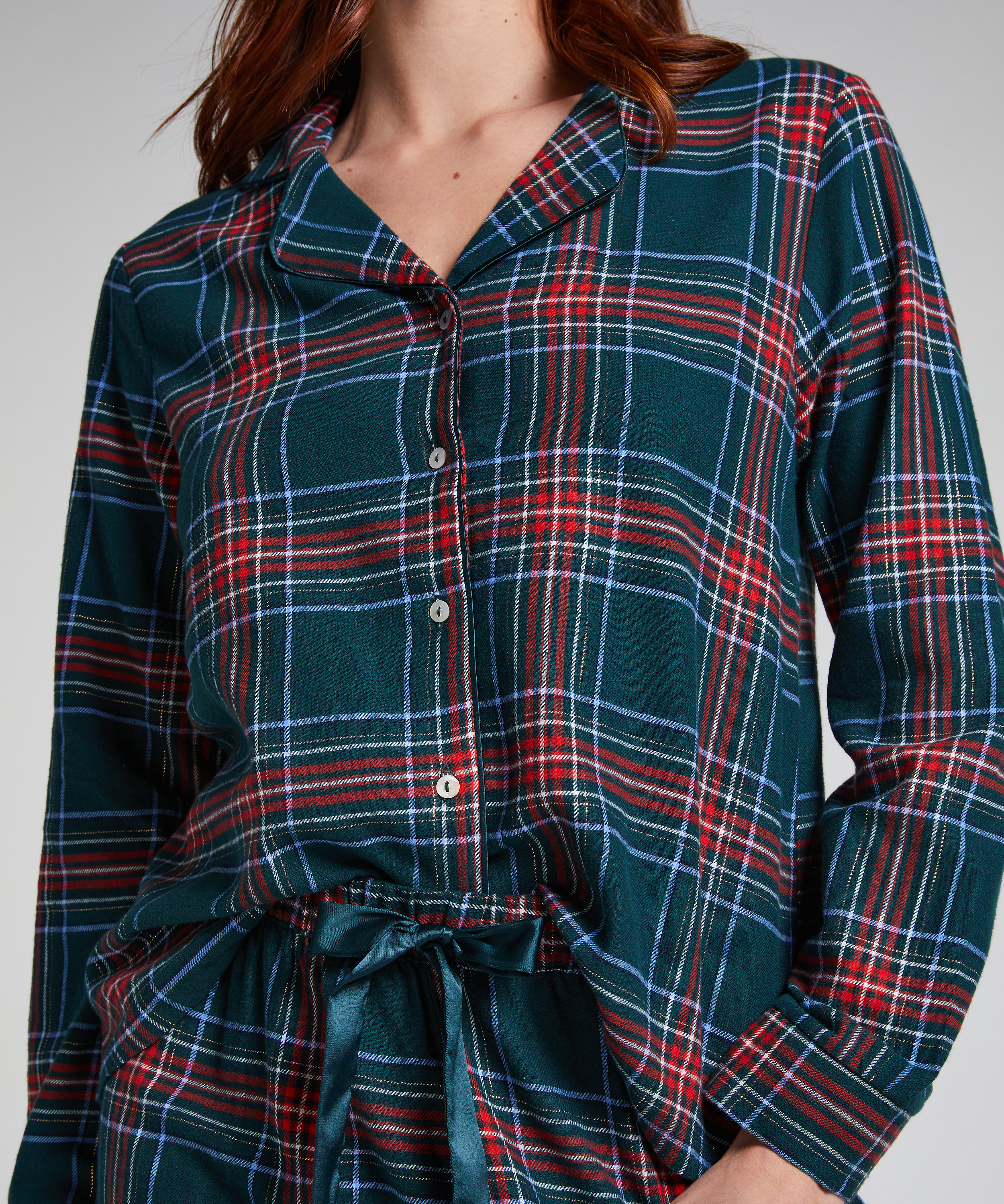 Pyjamaset Flannel, Groen, main