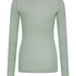 super soft Boothals shirt met Cashmere, Groen